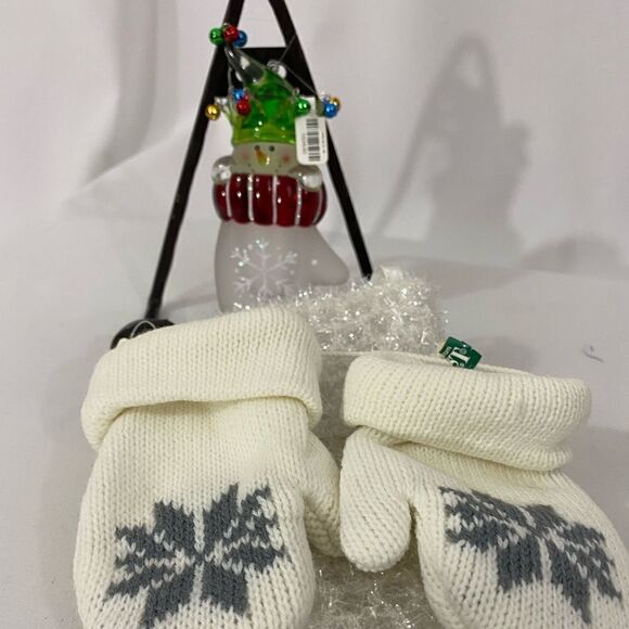 NWT Snowman Mitten Ornament and Knitted Mitten Ornaments - Picture 1 of 7